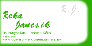 reka jancsik business card