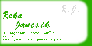 reka jancsik business card